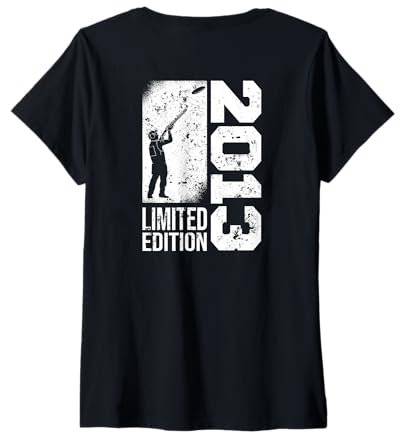 Damen Tontauben Jahrgang 2013 geboren Geburtstag Tontaubenschießen T-Shirt mit V-Ausschnitt