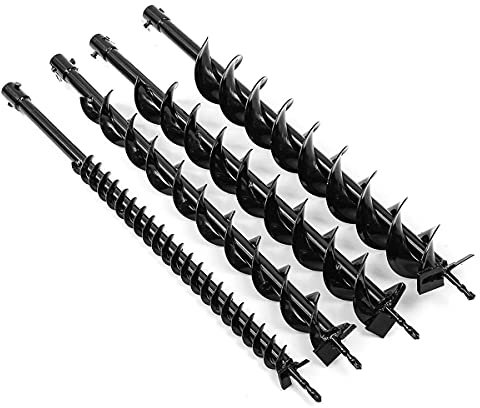 800mm Earth Drill Auger Bit - Dual Blade Post Hole Digger for Petrol Tools - Perfect for 80mm Diameter Holes in Fencing Projects