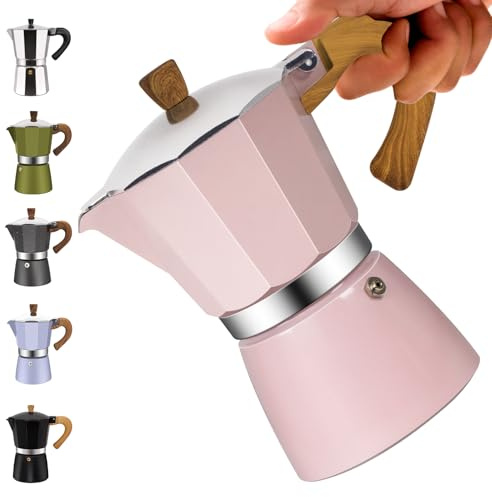 Vaolvpant 6 Cup Aluminum Moka Pot Classic Stovetop Espresso Coffee Maker