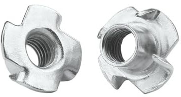 Dado a T con quattro griffe, 50 pezzi, in acciaio inox 304, con inserto cieco, for mobili, M3, M4, M5, M6, M8, M10(M8x H11)