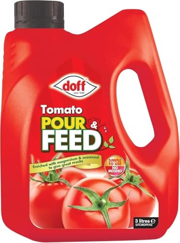Doff Tomato Pour and Feed – 3L Concentrated Liquid Fertiliser for Tomatoes | Promotes Healthy Growth, Fruit Development & High Yields