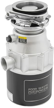 Tritatutto per rifiuti da cucina da 560 W con cavo, capacità 1150 ml, elettrico per lo smaltimento dei rifiuti da cucina, 3600 rpm, 3/4 HP ad alta efficienza