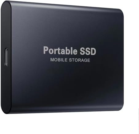 Generico SSD portátil de alta velocidad - SSD externo de 1050 MB ultrafino a prueba de golpes compatible con PC, Mac, Android, iPhone, iPad - Disponible en 8 TB/16 TB/32 TB/64 TB/128 TB (negro)