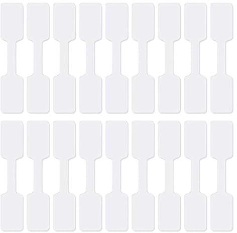 Alipis Étiquettes Câble Vierges Autocollantes 100 Pcs pour Organisation de Câbles de Bureau et Informatique, Blanc, Auto-adhésif, pour Étiquetage de Fils Électriques et Cordons