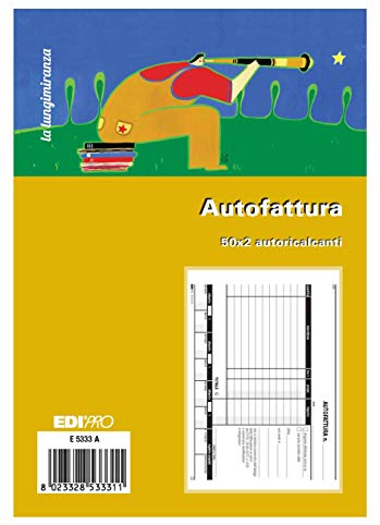 EDIPRO - E5333A - 50X2 självkalkerande faktura block f.to 14,8 x 22