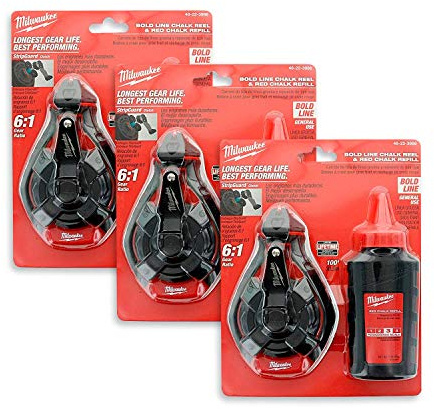 Milwaukee Tool 48-22-3986 Bold Line Chalk Reel (3-Pack)