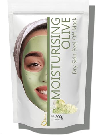 Maschera di Oliva Pelle Secca Maschera Viso Pulizia Viso Aspiratore Punti Neri Maschera Peel-Off di Alginate Idrazione Profonda da Alga Pura 100% Naturale e Senza Conservanti 200 g