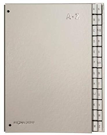 Pagna Pultordner Color (Pultmappe, 24 Fächer, A-Z) (silber | 3er Pack)