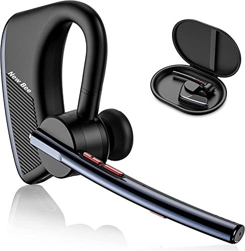 New Bee Bluetooth Earpiece V5.2 Wireless Headset 24Hrs Talktime Blue