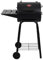 Char-Griller® Patio Pro Holzkohlegrill und Smoker mit Gusseisenrosten, Premium Metallablage und Dämpfersteuerung, 250 Garquadrat Zoll in Schwarz, Modell 1616