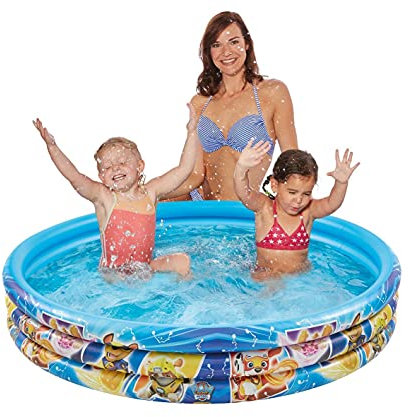 Smart-Planet Planschbecken Paw Patrol aufblasbar - 122 x 23 cm - 3-Ring-Pool Fellfreunde Babypool - Schwimmbecken für Garten - Swimmingpool für Kinder