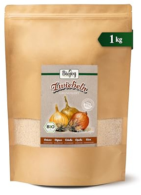 Biojoy EKO Granulerad lök, 1 kg | Lökgranulat från Indien, torkat, Allium cepa L.