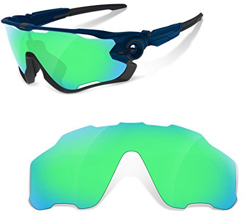 Lentes de Recambio Compatibles para Oakley Jawbreaker, Superduro Verde Zafiro