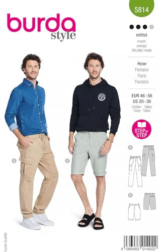 Burda Schnittmuster, 5814, Hose [Herren, 46-56], Level 3 mittel