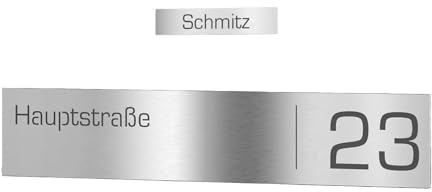 Diseño del grabador Graviers Design Placa para buzón de acero inoxidable para buzón, placa autoadhesiva para nombre + placa para número de casa personalizada con diseño grabado láser 1