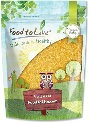 Food to Live Yellow Polenta, 5 Pounds – Finely Ground Cornmeal. Product of Italy. Easy to Cook. Creamy, Smooth Texture. Great as a Side Dish, and for Hot Cereal, Porridge. Kosher, Vegan, Bulk.