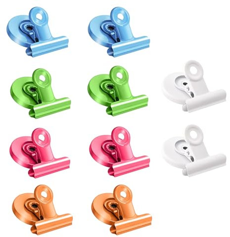 10pcs Colorful Fridge Magnets, Fridge Magnets, Magnetic Clips, Colorful Strong Whiteboard Magnets for Whiteboard Bulletin Board Fridge Picture Memo Home Office Magnetic Clips