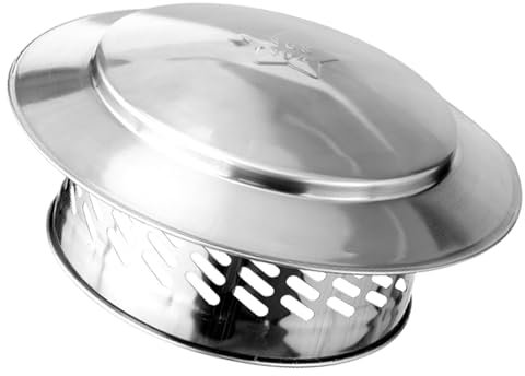 Chimney Hood with Bird Protection, Stainless Steel, Fireplace Cover, Chimney Attachment, Protection Tool with Fine Grid Structure for All Types of Fireplaces, Extractor Hoods, Ventilation Ducts