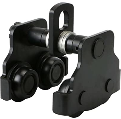 Carro manual de servicio pesado con capacidad de 2200/4409/6613 libras, ancho de carro con rodillos de empuje ajustable, polipasto de garaje con ruedas dobles uniaxiales para vigas en I rectas y cur