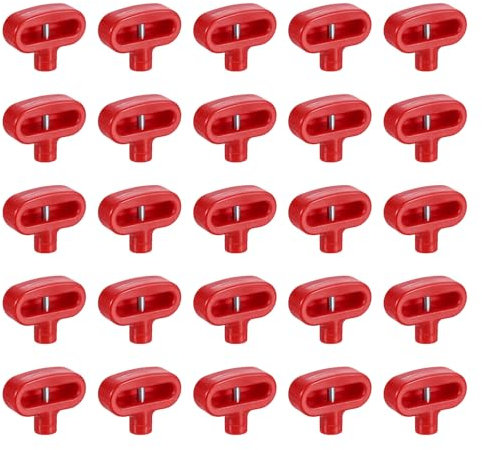 QUARKZMAN 50 Pcs de Cierres de Seguridad con Gancho en U para Panel Perforado, Cierres de Seguridad con Gancho en U, Cierres Antirrobo para Panel Perforado en Tiendas Detallistas, Rojo