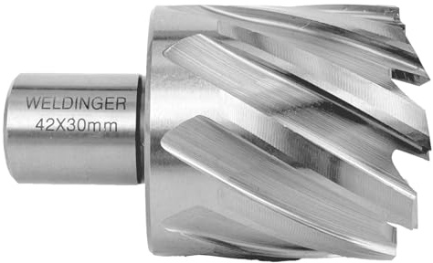 WELDINGER Vollschliff Kernbohrer HSS M2 Weldon für Magnetbohrmaschinen 42 mm Durchmesser