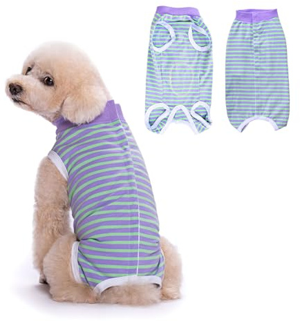 Tibapla Hundebody Nach Op, Weiche Hunde Einteiler Erholungsanzug, Anti Lecken Hunde Chirurgenanzug, E-Halsband Alternative Wundschutzanzüge für Hunde Katzen (M)