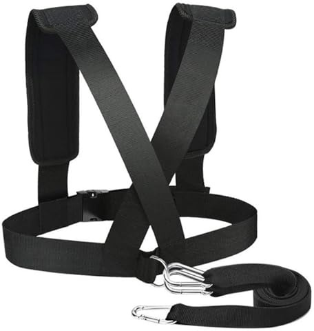 Cinturón de Trineo, arnés de Trineo Ajustable, arnés de Trineo Pesado, arnés de Trineo extraíble para Tirar de la Aptitud física, Entrenamiento de Resistencia