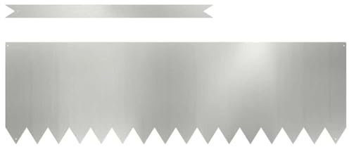 vidaXL Bordures de pelouse 10 pcs Argent 100 x 0.5 x 30 cm, Jardin et terrasse, déco Moderne, Bordure Robuste, Style extérieur, Touche printanière