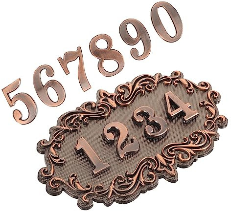 HOMSFOU Targhe Indirizzo in Stile Retrò Realizzate in Abs Durevole Antiruggine e Resistenti Condizioni Climatiche Esterne Per Porte d Ingresso Di Case Uffici Cassette Postali e Altri Luogh