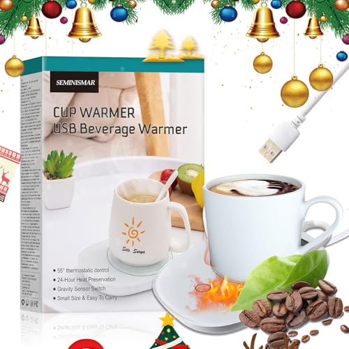 Coffee Mug Warmer,USB Cup Warmer for Desk,Coffee Mug Warmer for Desk,Heating Coaster For Desk Home Office Gift Constant Temperature Of 55° For Cocoa, Coffee, Beverage, Tea, Milk, Hot Drinks