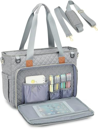 BlesMaller Arbeitstasche Damen Lehrertasche mit 15,6 Zoll Laptopfach große Lehrer Tragetasche für Arbeit, Schule, Büro, Business