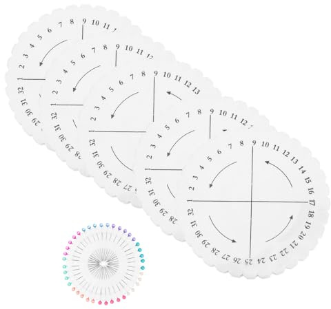 Hemobllo Kumihimo Disk Braiding Board Set Round Weaving Plate with Positioning Pins Braiding Board for Bracelet Making Friendship Bracelets Necklace Hand Rope Phone Lanyard 5 Pack