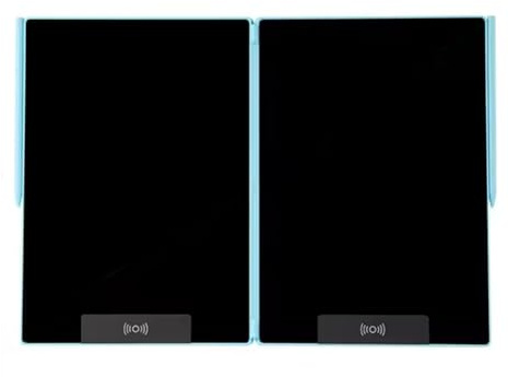 Tacdas Tableta de Escritura A Mano LCD Plegable de 14,3 Pulgadas con Pantalla Dividida, Pizarra Electrónica Borrable y Cuaderno de Notas, Color