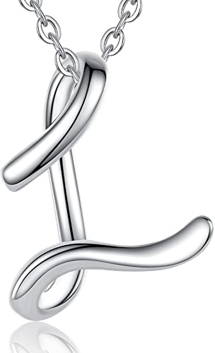 EUDORA 26 Alphabet Necklace 925 Sterling Silver Initial Letter Personalised Pendant Necklaces Gifts for Women Ladies Girls Mother's day,18inch Chain