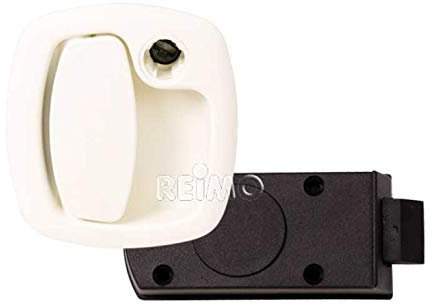 Unbekannt Stauklappenschloss mit Innenteil für HSC-Zylinder weiß, ohne Zylinder (9329524346)