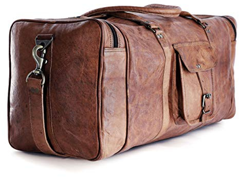Large 32 inch duffel bags for men holdall leather travel bag overnight gym sports weekend bag