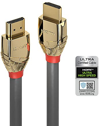 LINDY 1m Ultra High Speed HDMI Cable, Gold Line
