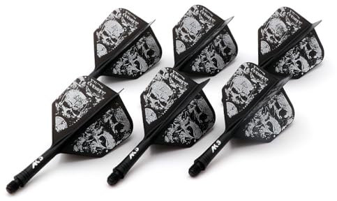 CUESOUL 6 Stück ROST Integrierter Dartschaft und Flights, mit exklusivem Musterdesign