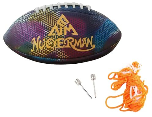 ICDKOYK Pallone da Rugby Riflettente Resistenza agli Urti per allenamenti di Giovani e Adulti Rugby Speciale per Rugby Americano in Gomma per Giovani Adulti