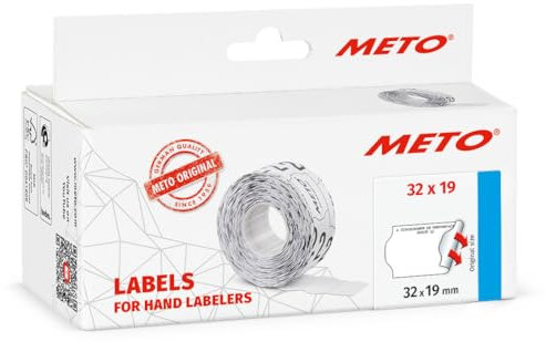 Meto Preisauszeichner Etiketten Vordruck « A consommer de préférence avant le » (32x19 mm, 2-zeilig, 5.000 Preisetiketten, weiß, permanent