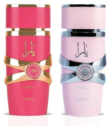 Lattafa Anniversary Edition – Pack Yara & Yara Candy Eau de Parfum (100 ml + 100 ml) | Fragancias Exclusivas para Mujer | Dulce, Floral y Sofisticado