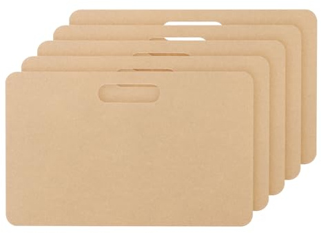 PATIKIL 10 x 16 kilbräda för keramik med inbyggt handtag, 5 st 8 mm tjocklek lerbräda bärbar gips modelleringskort för keramik lera keramik lera keramik