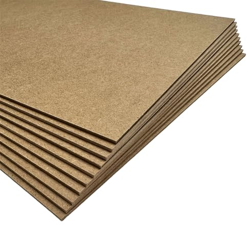Rahmendesign24 MDF/HDF Platte | 2,5mm | individueller Zuschnitt | Holzplatte, Bastelplatte, Beidseitig Glatt, FSC-zertifiziert
