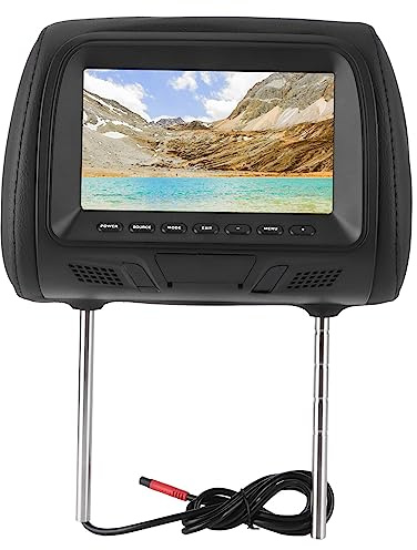 Monitor per Poggiatesta per Auto, Schermo LCD RGB 7 Pollici, Lettore Video 1080P, Lettore DVD per Poggiatesta MP5, Display per Poggiatesta con Telecomando, Supporto Regolabile
