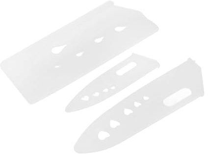 PEPLAYTAL 3 Piezas cuchillo caso vaina seguridad manga derecho Cubrir hojas protector de almacenamiento de cubiertas de protección del cortador guardaespaldas plastico pp blanco