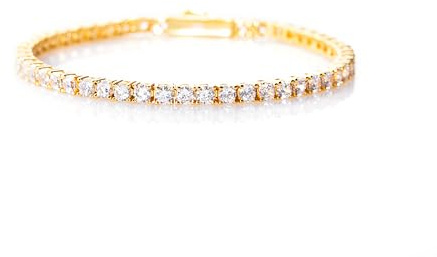 Tennisarmband dam – 925 sterlingsilver 18K förgyllt – zirkonarmband 18 cm – eleganta damsmycken – tidlösa och ädla – Lucoro
