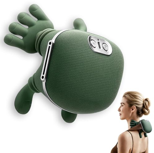 Neck and Shoulder Heated Massager, Electric Deep Tissue 4D Kneading Massage,Real Hands Massager, 2000mAh USB-Rechargeable Massager Worn Around the Neck, Waist, Suitable for Home&Office use