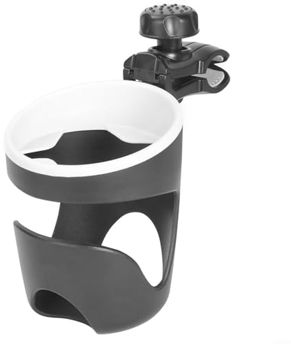 Yhenlovtt Soporte para vasos de riel de barco, abrazadera giratoria de 360 grados, diseño antideslizante de plástico ABS para yate, pontón, barco bajo, barco Jon y accesorios