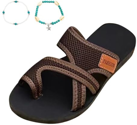 Damer sommarmode tyg flip flops utomhus casual bekväma strandtofflor