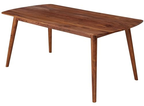 Wohnling Esszimmertisch WL5.572 - Massiver Sheesham Holz Tisch, Designer Küchentisch, Rustikaler Speisetisch, Moderner Großer Esstisch 120x77x60 cm